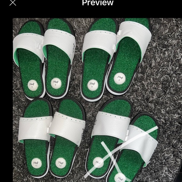 Reef Mulligan Slides Golf Theme Nwot 